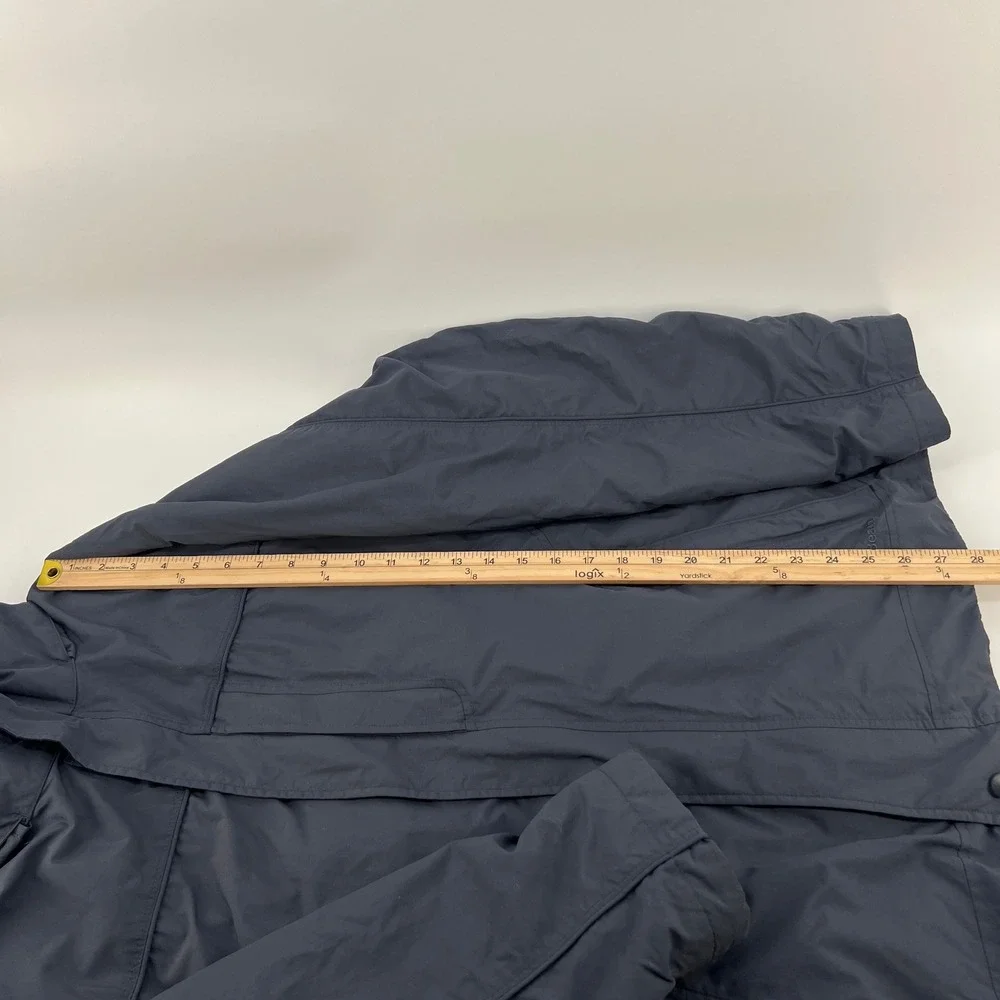 LL Bean Mens 3-in-1 System Jacket Navy Blue Fleece Liner Large 265905 with Hood